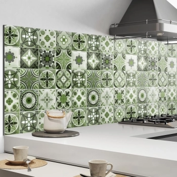 Küchenrückwand Aluverbund Maurian Tiles Green Bild 2