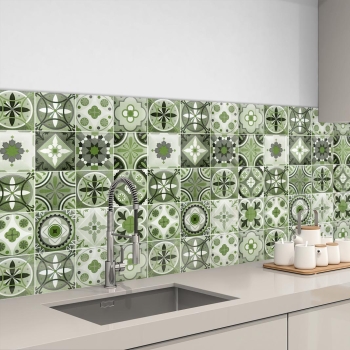 Küchenrückwand Aluverbund Maurian Tiles Green Bild 3
