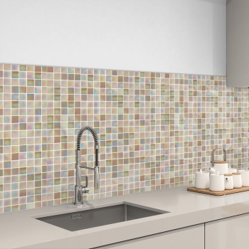 Küchenrückwand Aluverbund Mosaik Steine nude Bild 3
