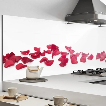 Küchenrückwand Aluverbund Rosenblätter