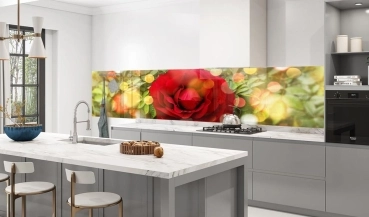 Küchenrückwand Aluverbund rote Rose Bild 3