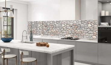 Küchenrückwand Aluverbund spanische Steinmauer Bild 3