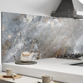Küchenrückwand Aluverbund Steinoptik Grigiastro Marmor Bild 2
