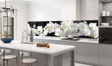 Küchenrückwand Aluverbund weisse Orchidee Bild 3