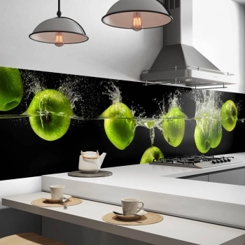 Küchenrückwand Folie Äpfel im Wasser