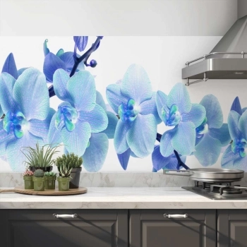kuechenrueckwand folie blaue orchidee bild 2