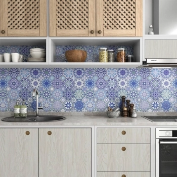 küchenrückwand folie Blue Talavera Style bild 3