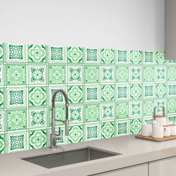 küchenrückwand folie Bohemia Tiles Green bild 1