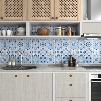 küchenrückwand folie Ceramic Tiles Blue bild 3
