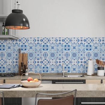 küchenrückwand folie Ceramic Tiles Blue bild 2