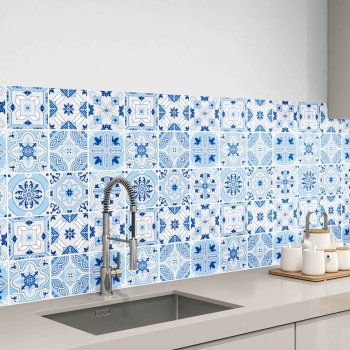küchenrückwand folie Ceramic Tiles Blue bild 1