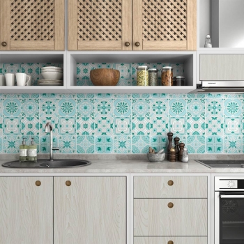 küchenrückwand folie Ceramic Tiles Green bild 3