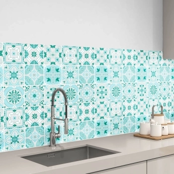 Küchenrückwand Folie Ceramic Tiles Green
