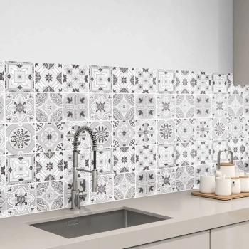 Küchenrückwand Folie Ceramic Tiles Grey