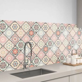 küchenrückwand folie dekoratives patchwork bild 1