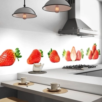 Küchenrückwand Folie Erdbeere