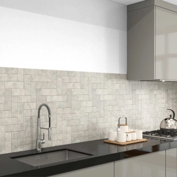 Küchenrückwand Folie Graue Mosaik Steine