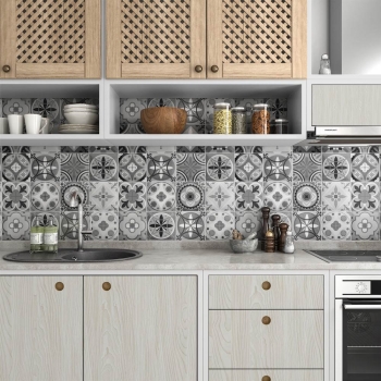 küchenrückwand folie Maurian Tiles Grey bild 3