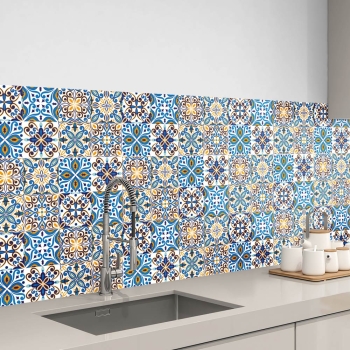 küchenrückwand folie patchwork tiles bild 1