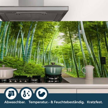 Küchenrückwand Folie Bambuswald Bild 4