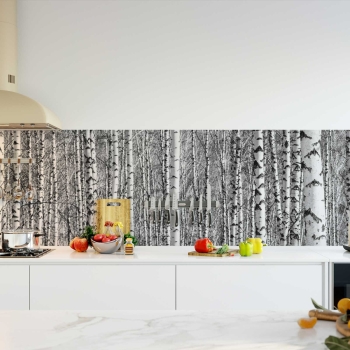 Küchenrückwand Folie Monochrom Baum Bild 2
