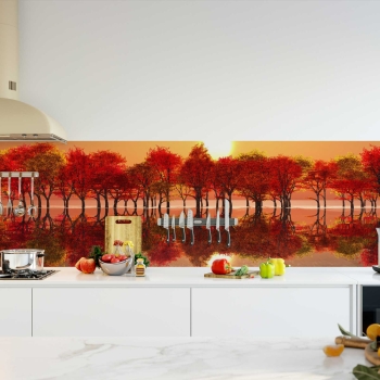 Küchenrückwand Folie Herbstwald Bild 2