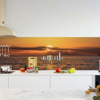 Küchenrückwand Folie Sonnenuntergang Meer Bild 2