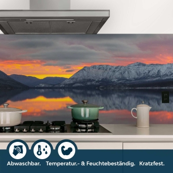 Küchenrückwand Folie Berg Sonnenuntergang Bild 4