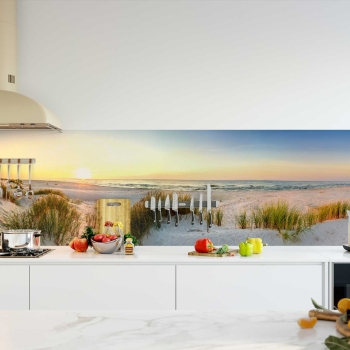 Küchenrückwand Folie Dünen Meer Bild 2