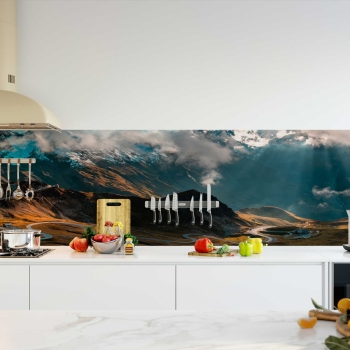 Küchenrückwand Folie Wolken Berge Bild 2