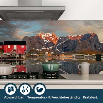 Küchenrückwand Folie Reine Norwegen Bild 4