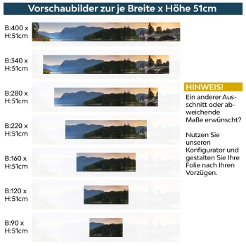 Küchenrückwand Folie idyllischer See in Slowenien Vorschaubilder 51cm