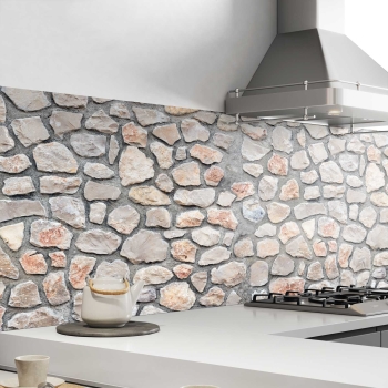 Küchenrückwand Folie spanische Steinmauer Bild 1
