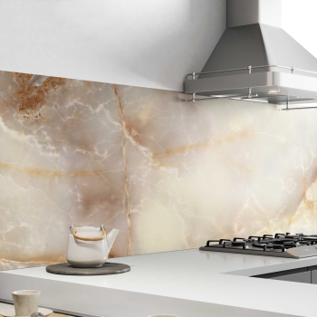 Küchenrückwand Folie Steinoptik Brunastro Marmor
