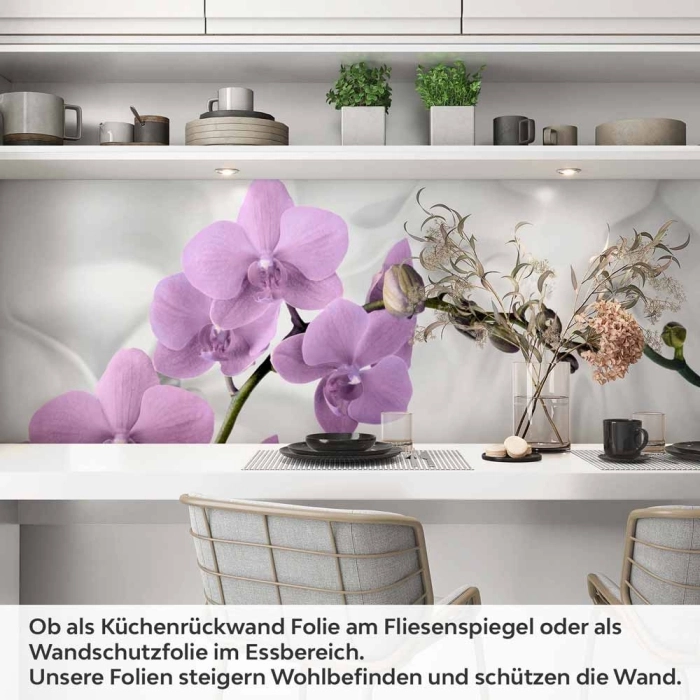 Küchenrückwand Folie Orchidee Design Artikelbild 1