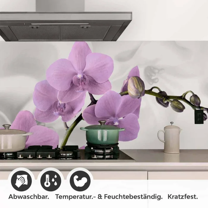 Küchenrückwand Folie Orchidee Design Detailbild 1