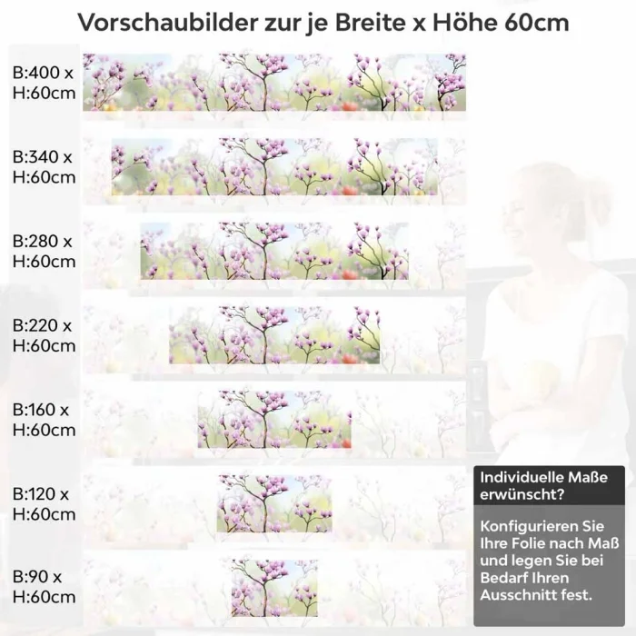 Küchenrückwand Folie Frühlingsblumen Höhe 60cm
