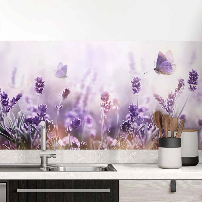 Küchenrückwand Folie Lavendel