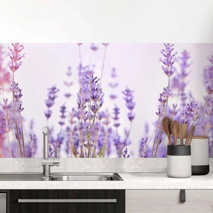 Küchenrückwand Folie Lavendel Makroaufnahme