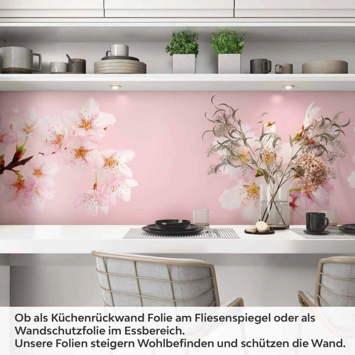 Küchenrückwand Folie Kirchblüten Artikelbild 1