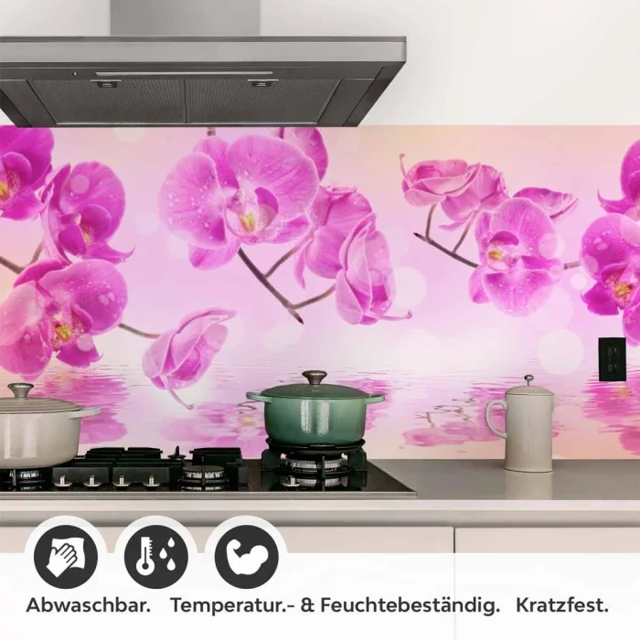 Küchenrückwand Folie Orchidee über dem Wasser Detailbild 1