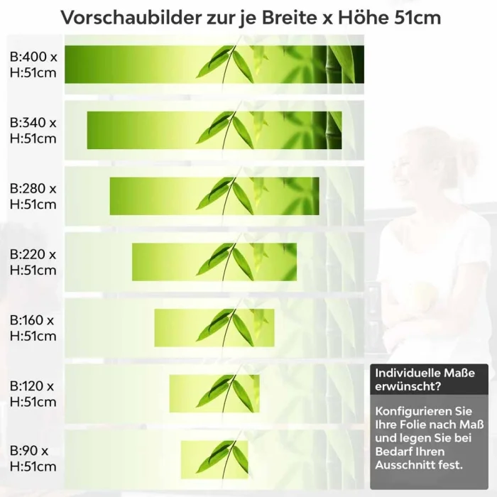 Küchenrückwand Folie Bambus Höhe 51cm