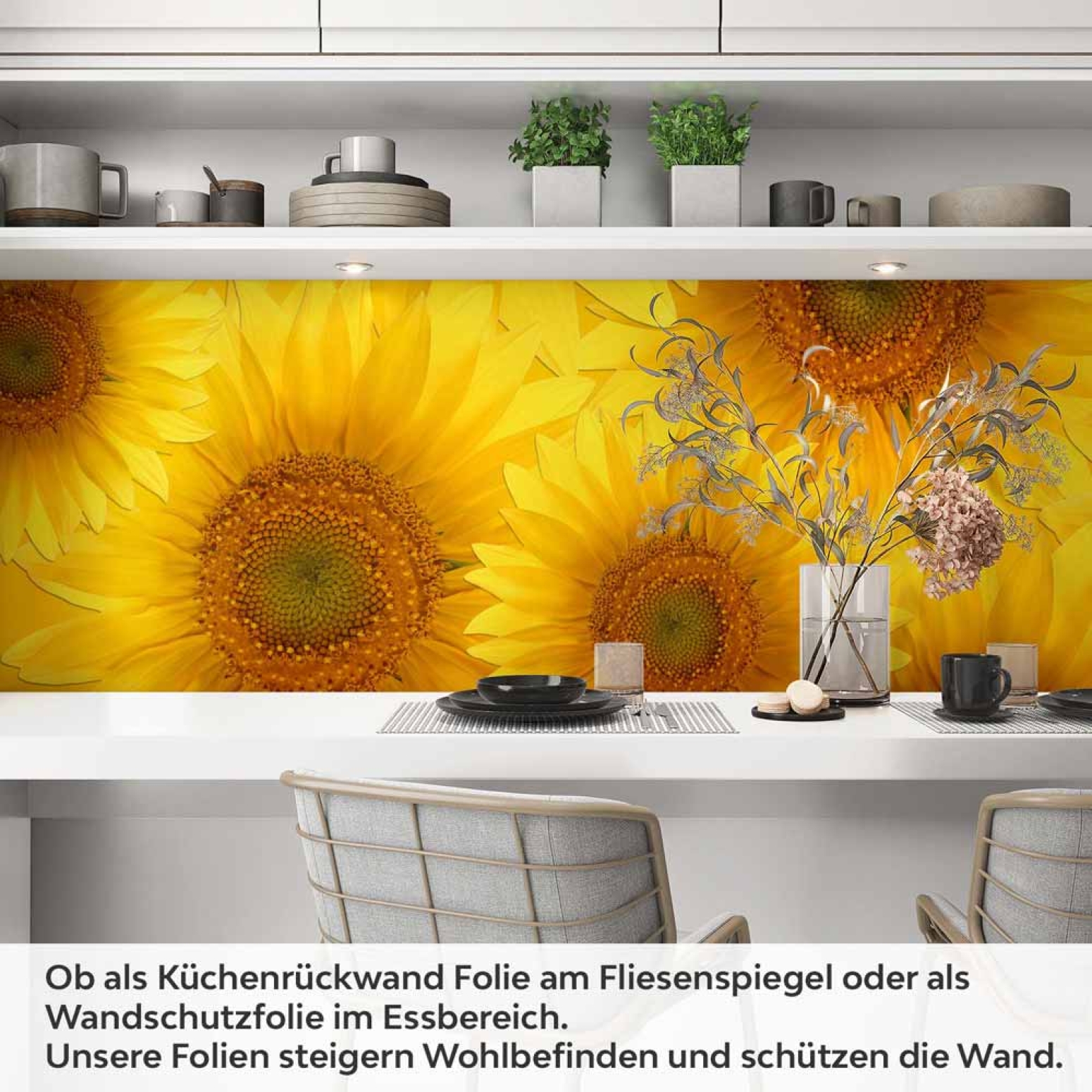 Küchenrückwand Folie Sunflowers Artikelbild 1