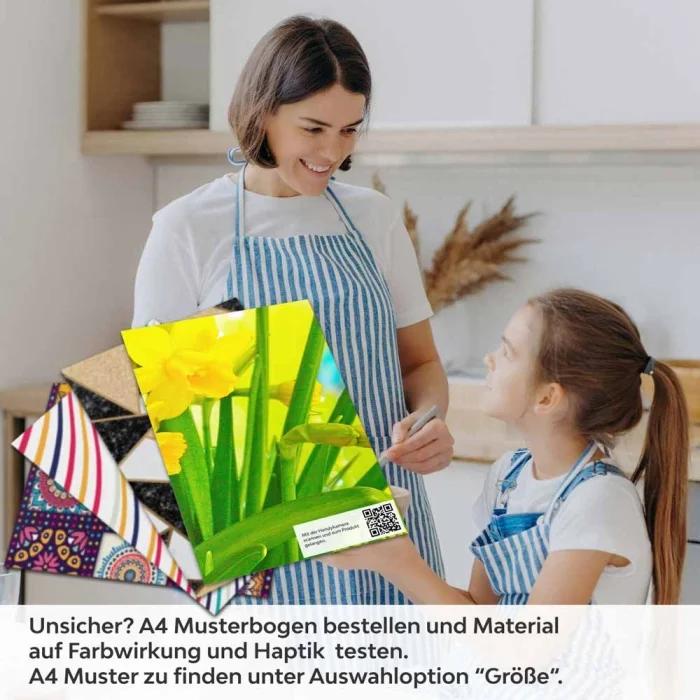 Küchenrückwand Folie Tulpen & Schmetterlinge A4 Muster