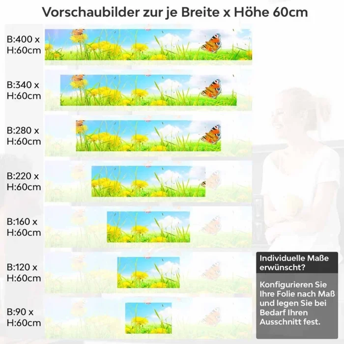 Küchenrückwand Folie Frühling Höhe 60cm