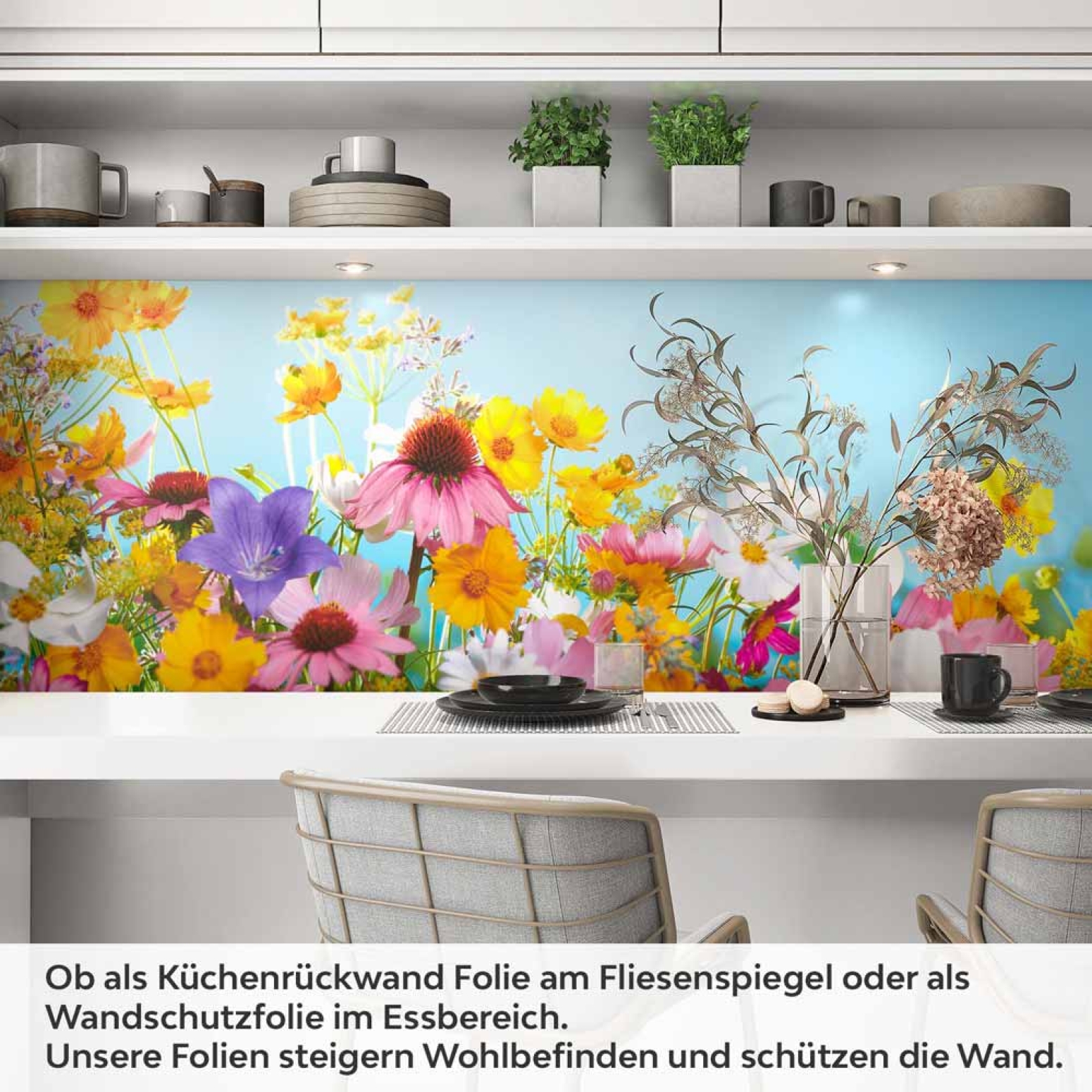 Küchenrückwand Folie Blumen im Frühling Artikelbild 1