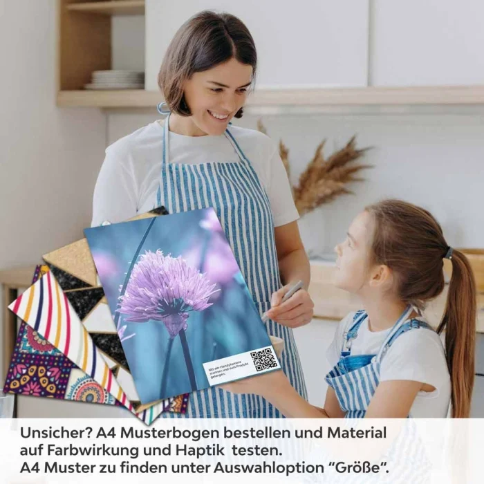 Küchenrückwand Folie Frühlingszwiebel Blüte A4 Muster
