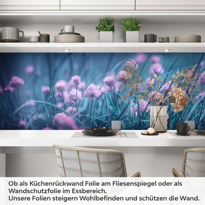 Küchenrückwand Folie Frühlingszwiebel Blüte Artikelbild 1