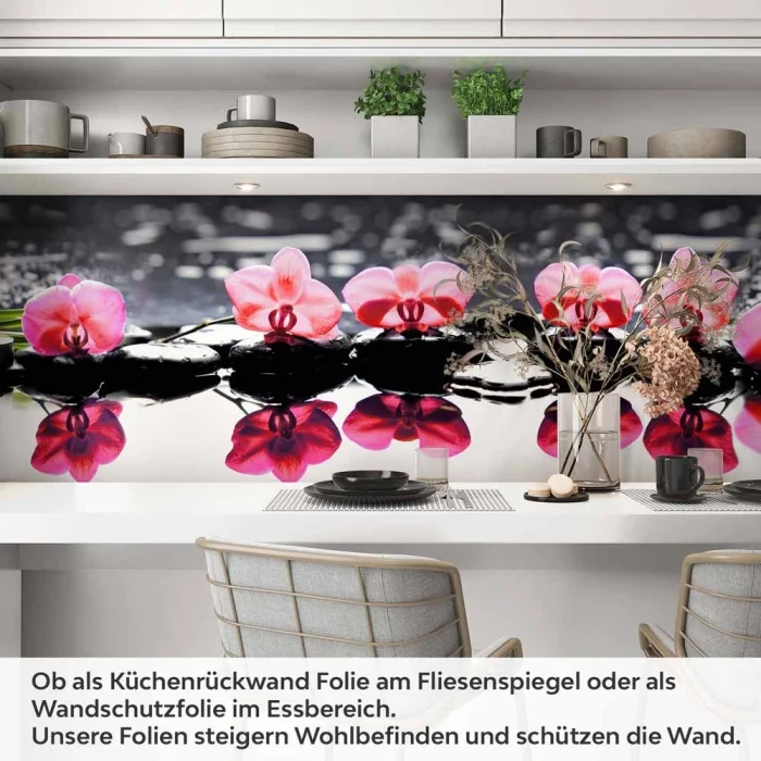 Küchenrückwand Folie Orchideen Oase Artikelbild 1