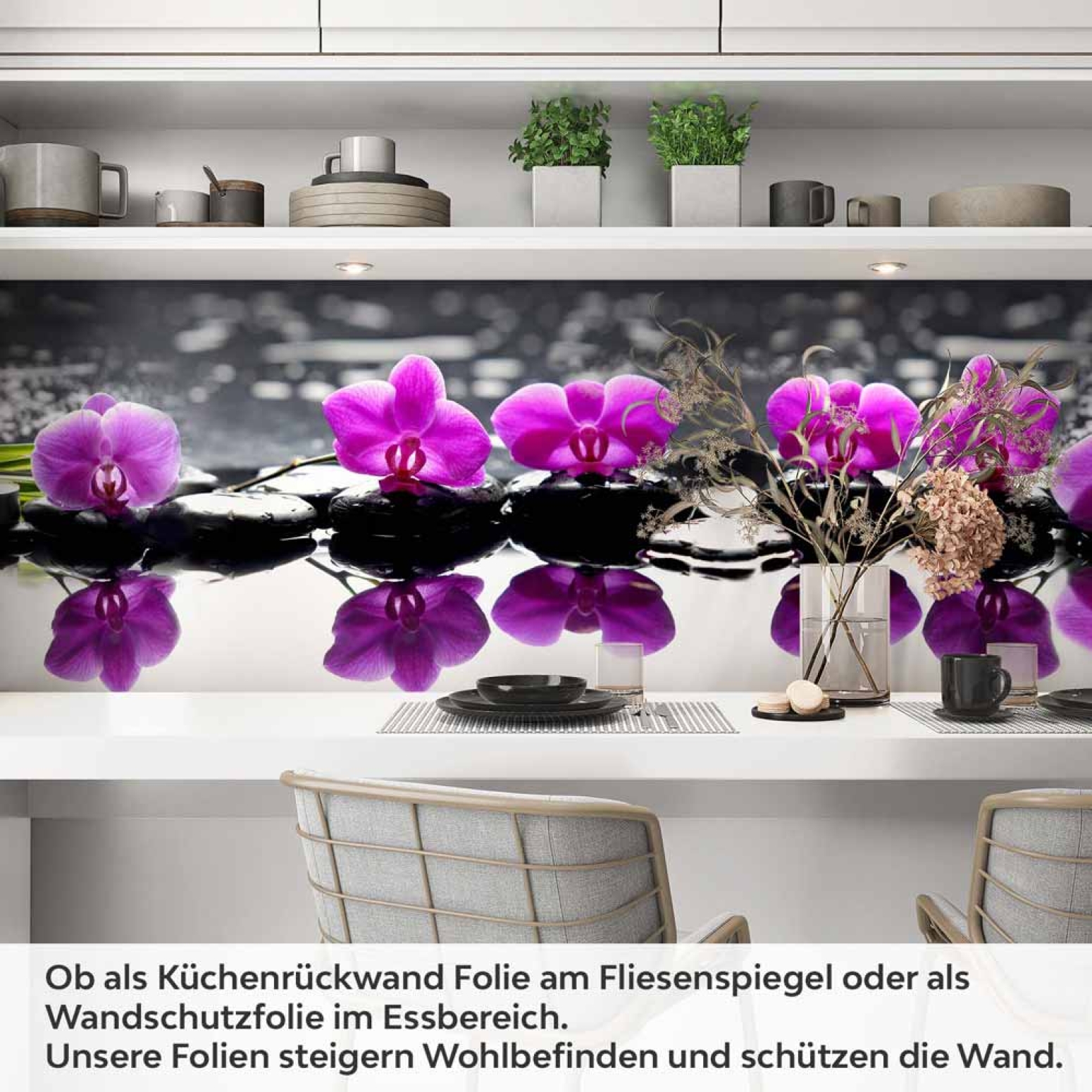 Küchenrückwand Folie Wellness Orchideen Artikelbild 1